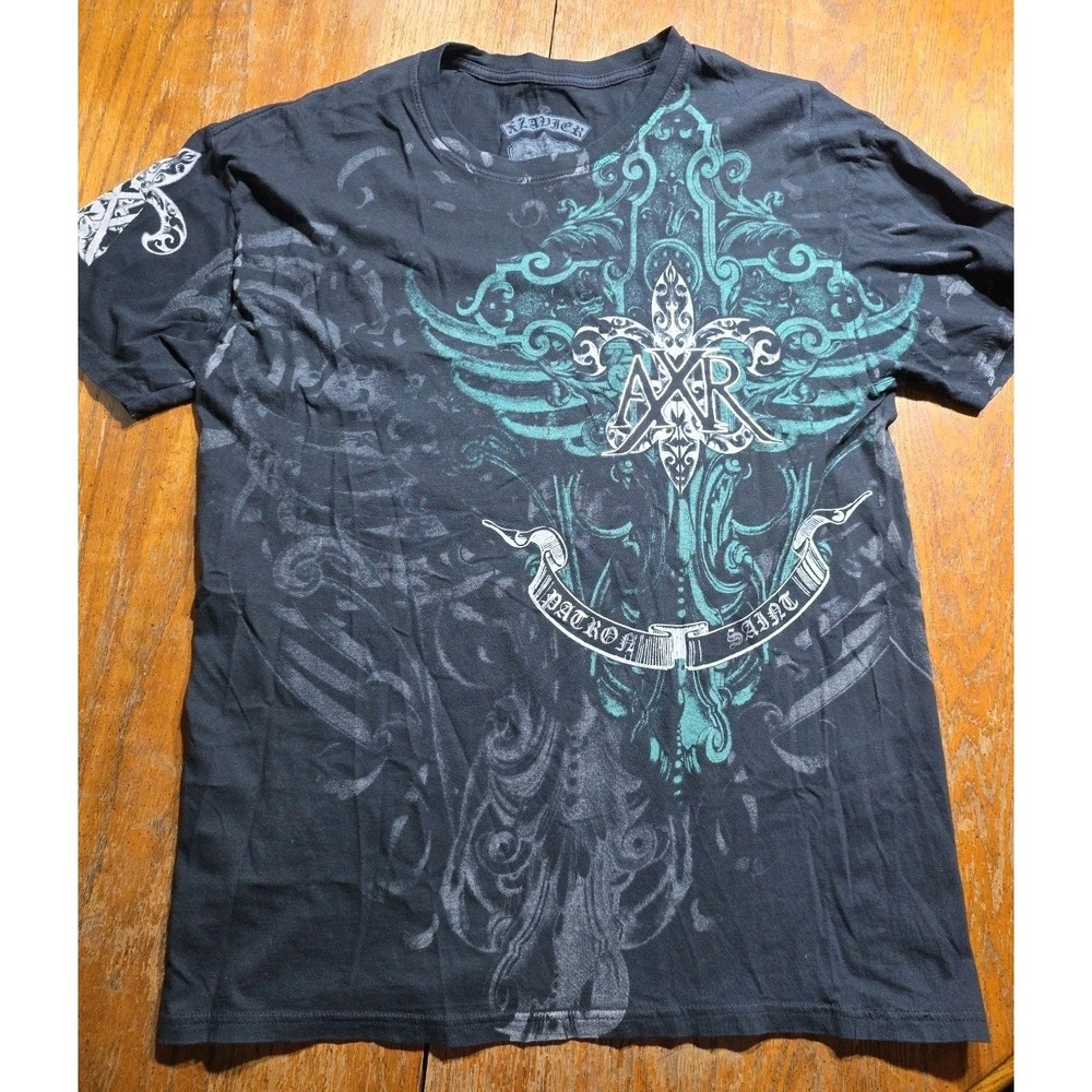 Xzavier Short Sleeve Black Graphic Tee Y2K Men's L Buckle